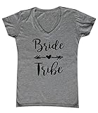 P&B WEDDING BRIDAL PARTY GEAR BRIDE TRIBE Women's V-neck