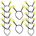 Party Headband,FunPa 12PCS Bee Headbands Bulk Cute Cartoon Bee Hair Hoop Tentacle Hair Band Costume Headband for Kids Women Girls Halloween Thanksgiving Birthday Bee Party Gender Reveal Party Supplies