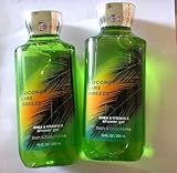 Bath and Body Works Coconut Lime Breeze Shower Gel 10 Ounce - Pack of 2