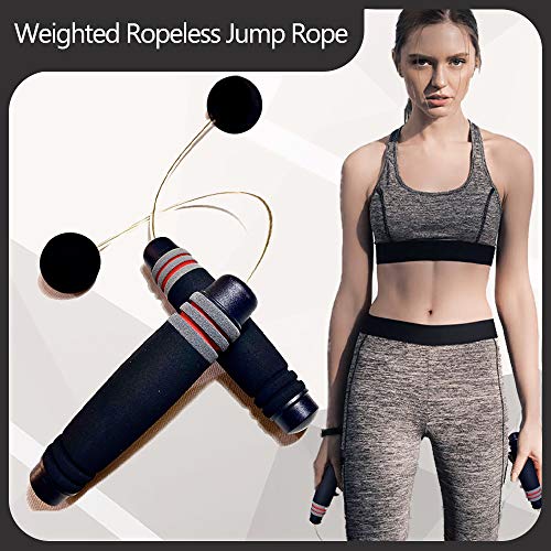 Gomi-Weighted-Ropeless-Jump-Rope-Tangle-Free-Crossfit-Cordless-Speed-Rope-for-Double-Unders-Wod-Mma-Skipping-Workout-Boxing-Fitness-Exercise-Training-Adjustable-Length-Good-for-Adults-and-Kids