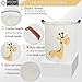 BOOHIT Storage Baskets,Canvas Fabric Laundry Hamper-Collapsible Storage Bin with Handles,Toy Organizer Bin for Kid's Room,Office,Nursery Hamper, Home Decor (giraffe)