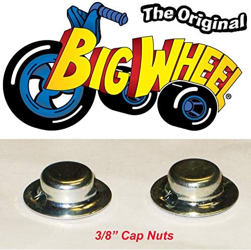CAPNUTS for The 9" Original Big Wheel, Replacement Parts, 1 Pair of Axle Caps/pushnuts 5/16" for The Rear Wheels