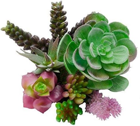 ELLIE ARTS Fake Succulent Plants - Unpotted - Create Cute Unique Decor Garden Arrangements These Large & Small 7 Colorful Assorted Pieces. DIY These Artificial - Faux - Cactus in Any Pot Terrarium.
