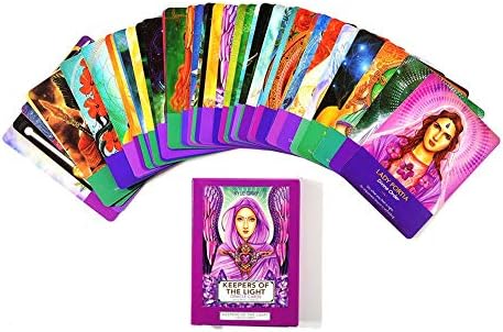 Tarot Cards Future Telling Game Fate Forecasting Cards Game Set Card Games 44 Sheets Keepers of the Light Oracle Cards
