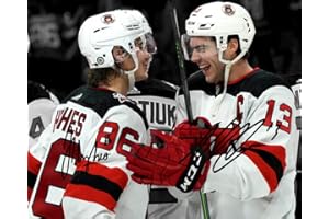 Ikonic Fotohaus Jack Hughes Nico Hischier Signed Photo Autograph Print Wall Art Home Decor