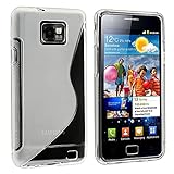 eForCity® Frost Clear White S Shape TPU Cover Case Compatible with Samsung© Galaxy S2 i9100 SII S II