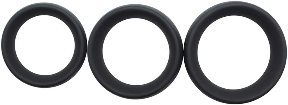 Jiaua 3Pcs Stretchy Exercise Bands for Men Couples Silicone Ring Set Waterproof