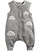 Vaenait Baby Kids Boys 1-7Y Micro Fleece Wearable Blanket Sleepsack Grey Cloud