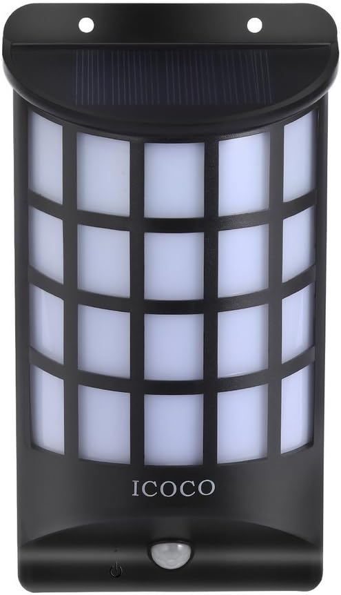 ICOCO Intelligent Safety LED Solar Sensor Light Motion Sensor Wall Lamp Color-changeable Energy-saving for Outdoor Use(3 modes)