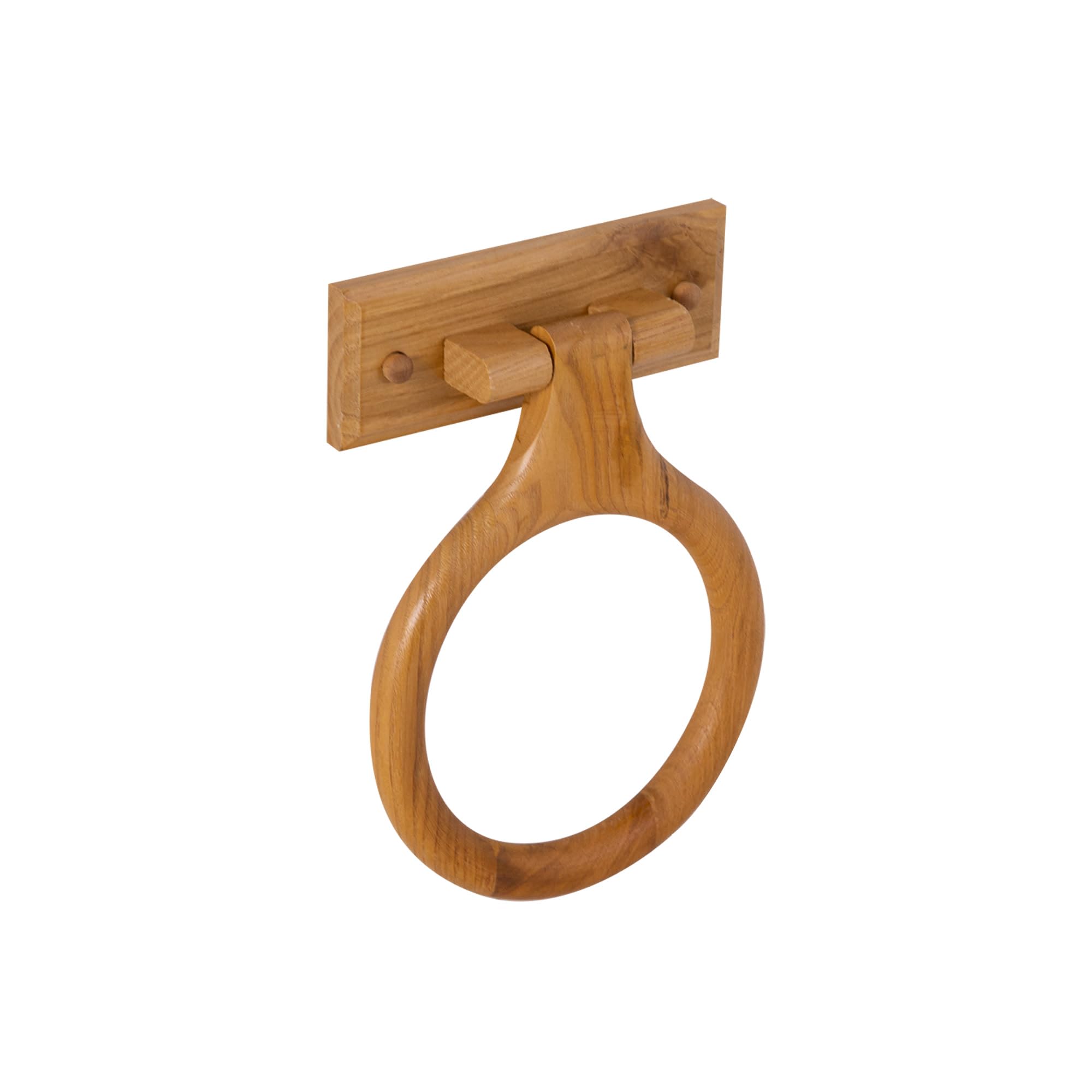 Design House 561191 Dalton Towel Ring, Honey Oak Finish