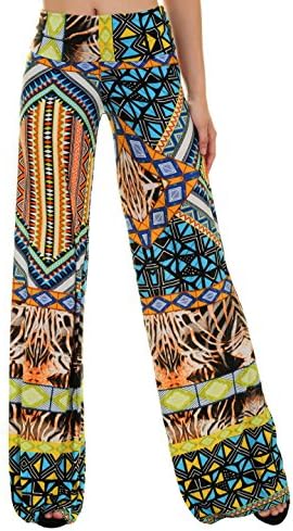 Uptown Apparel Palazzo Pants, Good for Tall, Curvy Women - Ships from U.S.A (Large, Black)