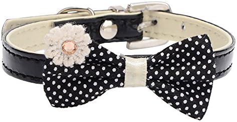 LuWees Pet Collars with A drill and Bow