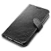 Spigen Wallet S Galaxy S6 Edge Case with Foldable Cover and Kickstand Feature for Galaxy S6 Edge 2015 - Black
