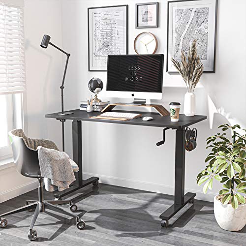 FEZIBO Crank Adjustable Height Standing Desk, 40 x 24 Inches Manual
