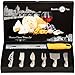 Deluxe Cheese Knife set + Cheese Grater - 6 Cheese knives - Cheese spreader - Stainless Steel Cheese Knives Collection - Cutlety Set