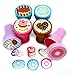 TINYMILLS 24 Pcs Donuts Stampers for Kids Donut Party Favors Goodie Bag Stuffers Pinata Fillers Classroom Rewards Carnival Prizes