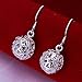 New Women 925 Sterling Silver Plated Fashion Ball Dangle Earring Studs Jewelry