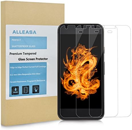 Google Pixel Screen Protector [5.0"], ALLEASA [2-Pack] Real Glass High Definition Ultra Thin Tempered Glass Screen Protector Case Friendly for Google Pixel(Clear)