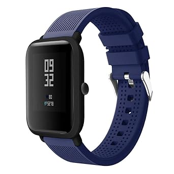 Correas Xiaomi Huami Amazfit Bip, CNBOY Deporte Suave Silicona Reloj Banda Wirstband Accesorios para Huami Amazfit Bip Watch (Azul)