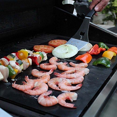 The Best Selling BBQ Grill Mat / Accesories - Set of 2- 100% non-stick Grill - Heavy Duty, Reusable, Heat Resistant and Easy to Clean - Works on Gas, Charcoal, Electric Grill - Dishwasher Safe