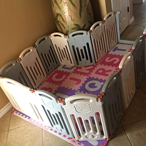 image for kidsclub Baby Playpen Infants Safety Fence Foldable Portable Play Yard