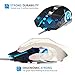 LENRUE Laser Gaming Mouse Wired with 6 Programable Buttons 4 Color Cycle Breathing, High Precision Metal Base, Used for games and office (black)thumb 3