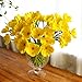 LebriTamFa 10 PCS High Quaulity Fresh Artificial Mini Real Touch PU/Latex Corn Poppies Decorative Silk Fake Artificial Poppy Flowers for Wedding Holiday Bridal Bouquet Home Party Decor (Yellow)