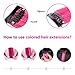TOFAFA 22 inch Colored Hair Extensions straight Hairpiece,Multi-colors Party Highlights Clip in Synthetic Hair Extensions (10pcs Pink)thumb 3