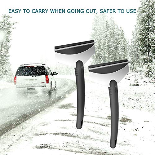 TURN RAISE Snow Ice Scraper, Heavy-Duty Frost and Snow Removal for Car Windshield and Window(2 Pack) - Thumbnail 7