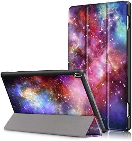 Lenovo Tab4 10 Case, [SlimShell] Tri-floding Hard Armor Case PU Leather Rotating Cover with Flip Folio Case with Auto Sleep/Wake Up Shell for Lenovo Tab4 10" Tablet 2017 Release (Galaxy)