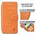 iPhone 8 Case, iPhone 7 Case, SHIELDON Genuine Leather iPhone 7 Wallet Case [Card Slot] [Heavy Duty Protection] Magnetic Closure Protective Flip Case Compatible with iPhone 8 / iPhone 7 - Brown