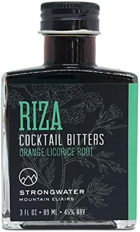 Strongwater Riza Cocktail Bitters Orange Licorice Root, 3 fl oz, Perfect for Your Sazerac Gin or Bourbon