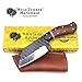 Wild Turkey Handmade Collection Full Tang 1075 High Carbon Steel Fixed Blade Knife w/Leather Sheath (1824)