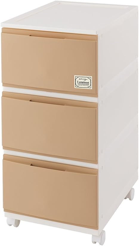 Amazon ドウシシャ ベージュ 幅33 奥行46 5 高さ70 5cm チェスト 3段 キャスター付き Msc3370 Be 収納ケース ボックス オンライン通販