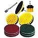 QUIENKITCH 12Piece Drill Brush Attachment Set, Power Drill Scrubber Brush with Scrub Pads & Extend Long Attachment All Purpose Cleaning Kit for Grout, Tiles, Sinks, Bathtub, Bathroom, Auto & Kitchen