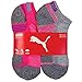 Puma Socks All Sport Cushioned Low Cut - 6 Pack Shoe Size 4 - 9.5 (White/Grey/Pink)