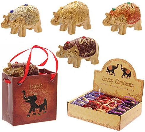 Mini Metallic Glitter Lucky Elephant in a Bag by lotusandlime