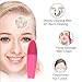 Facial Cleansing Brush - Silicone Sonic Facial Cleanser Exfoliating Electric Facial Massager Facial Scrubber Brush Waterproof 7 Speeds Vibrating Ionic Heating Massager Deep Cleaning