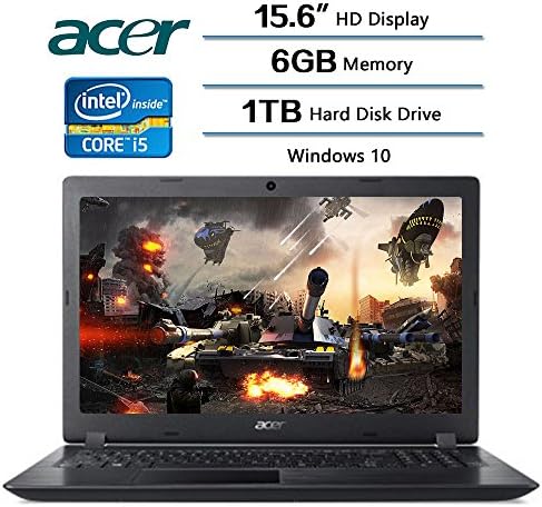 2018 High Performance Acer Flagship Aspire 3 Laptop 15.6 inch HD Display, 6 GB DDR4 SDRAM Memory, 1 TB Hard Disk Drive, Intel Core i5-7200U 2.5 GHz, Intel HD Graphics 620, Windows 10