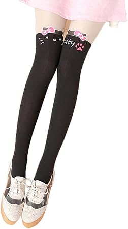 Ocamo Femme Mignon Dessin Animé Animal Mock Genou Haute
