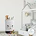 Fawn Hill Co Bunny Laundry Hamper Basket for Baby Nursery or Toddler Room | Collapsable Storage Tote Organizer with Durable Handles for Clothes, Kids Toys, Dirty Laundry | Modern Decor (Black & White)