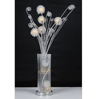 Large Modern Silver Aluminium Metal Vase Flowers Twigs Floor