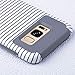 ULAK Galaxy S8 Case, Samsung S8 Case, Dual Layer Stylish Designed Hybrid TPU Protective Cover for Samsung Galaxy S8 (Minimal Rose Gold Stripes+Grey), Will not Fit S8 Plus