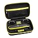Aproca Hard Travel Carry Case for Philips Norelco OneBlade Face + Body hybrid electric trimmer and shaver QP2630/70 QP2630/72 (Black with green zipper)