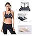 Queenie Ke Women's Light Support Cross Back Wirefree Pad Yoga Sports Bra Size M Color Dark Grey Space Dye