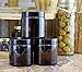 4-Ounce Amber Glass Straight Sided Jars (12-Pack); Great Containers for Cosmetics, Lotions, Body Scrubs & Balms