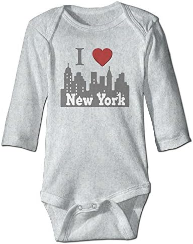 I Love New York NY Skyline Toddler Long Sleeve Bodysuits Romper