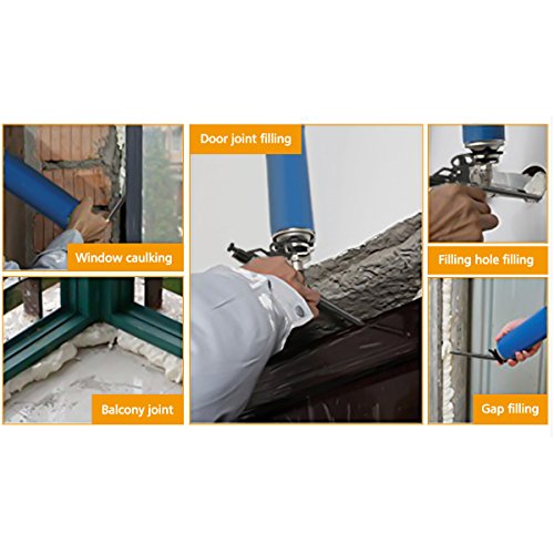 Foam Gun, ATISTORE Pu Expanding Foaming Gun, Caulking Gun Metal Body Pro Heavy Duty Grade Expanding Spray Application Applicator for Caulking, Filling, Sealing, Home School Office Use