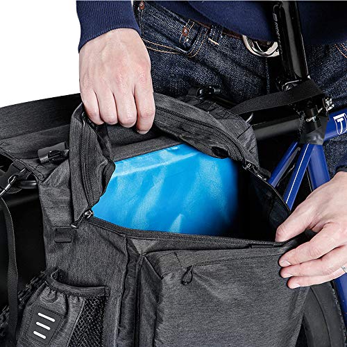 COTEetCI Bicycle Trunk Bag Multifunction Saddle Rack Bag with Detachable Top Bag Waterproof Pannier Bike Rear Seat Bag Cycling Cargo Carrier