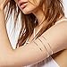 OCTCHOCO Minimalist Gold Metal Coil Upper Arm Cuff Open Arm Bracelet Armlet Armband Bangle for Women Dia 3.7